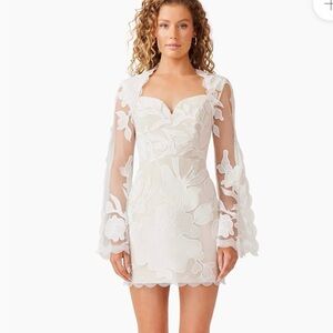 Elliatt White Long Sleeve Dress